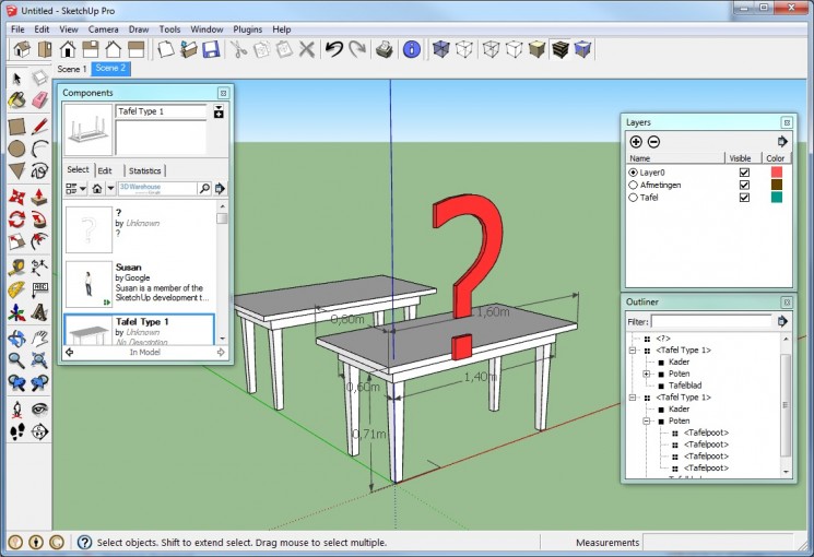 sketchup layers not working