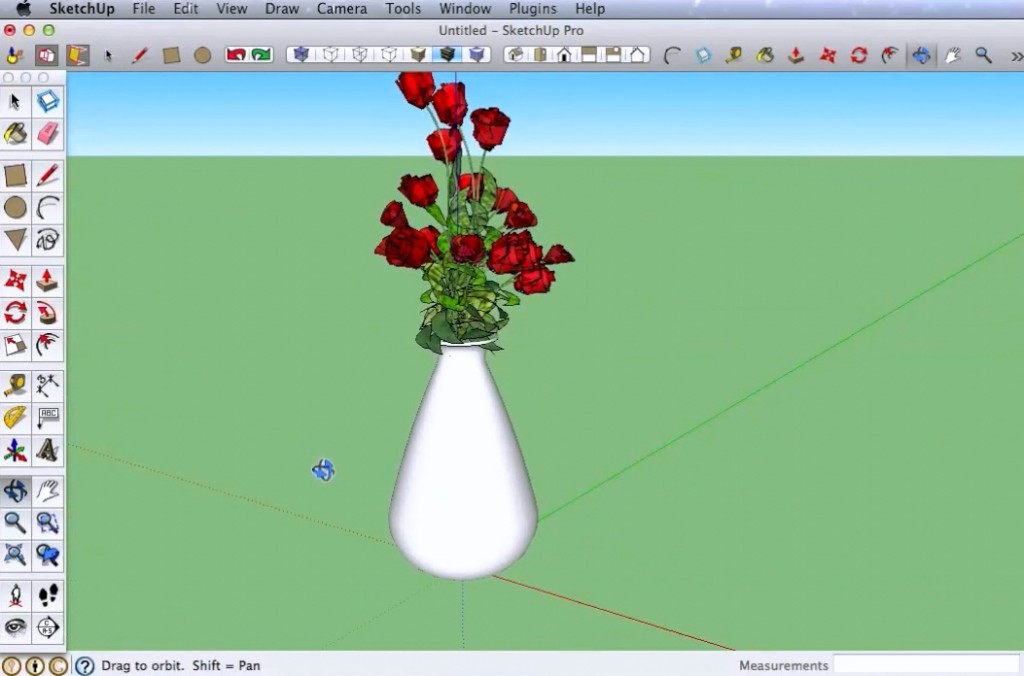 hoe een vaas modelen in 3d met sketchup