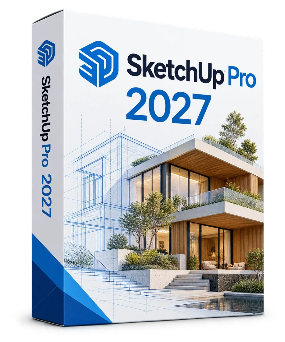 SketchUp Pro 2027 softwarebox SketchUp Pro 2027-softwarebox met architectuurvisualisatie